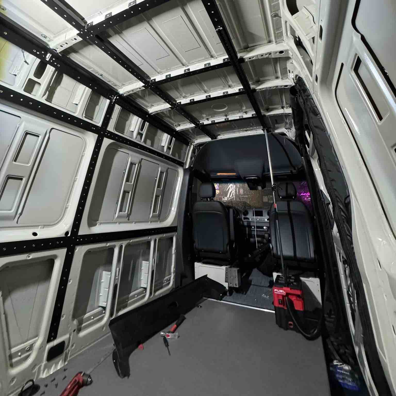 2007–Present Mercedes Sprinter 144 High Roof Wall and Ceiling Brace Ki ...